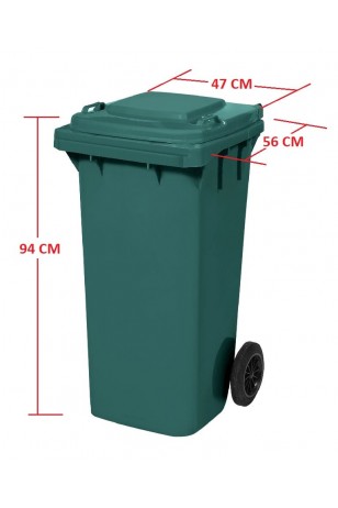Yeşil Çöp Konteyner 120L